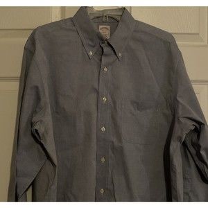 Brooks Brothers 346 Shirt Men's Size 16 1/2 2-3 Regular Fit Non-Iron Blue